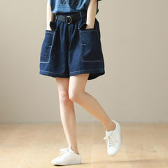 Women Summer Large Size Cotton Denim Shorts