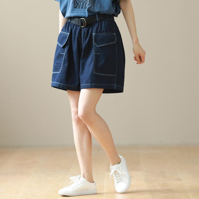 Women Summer Large Size Cotton Denim Shorts