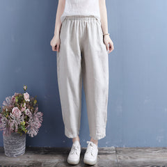 Women Summer Linen Casual Harem Pants