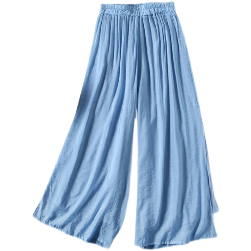 Women Summer Loose Linen Loose Wide Leg Pants