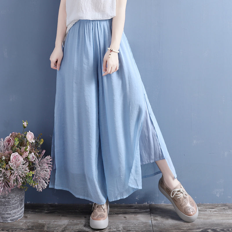 Women Summer Loose Linen Loose Wide Leg Pants