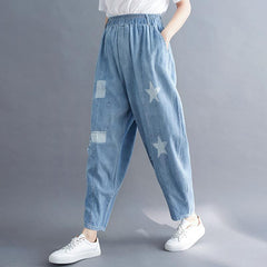 Women Summer Plus Size Thin Denim Pants