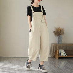 Damen Sommer Solid Loose Casual Overall