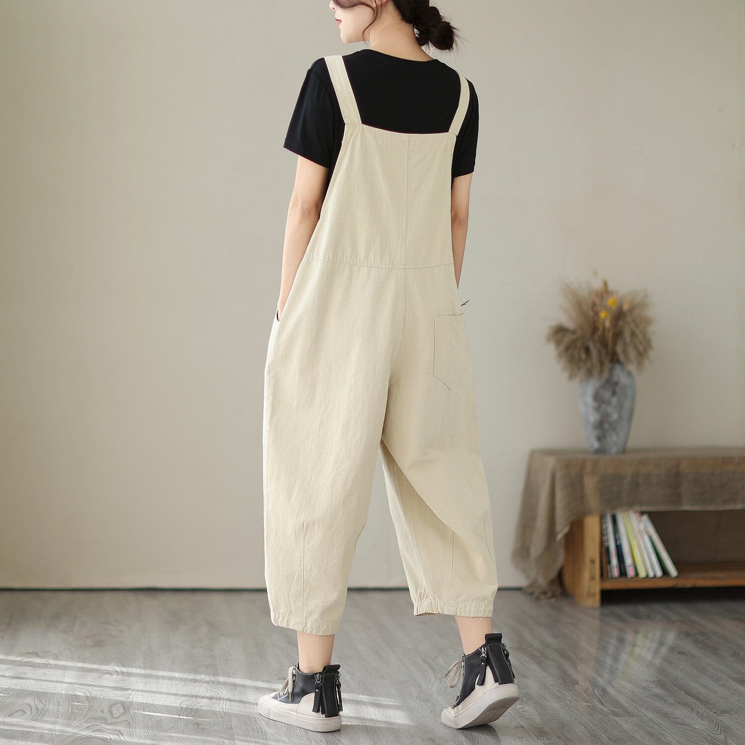 Damen Sommer Solid Loose Casual Overall