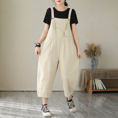 Damen Sommer Solid Loose Casual Overall