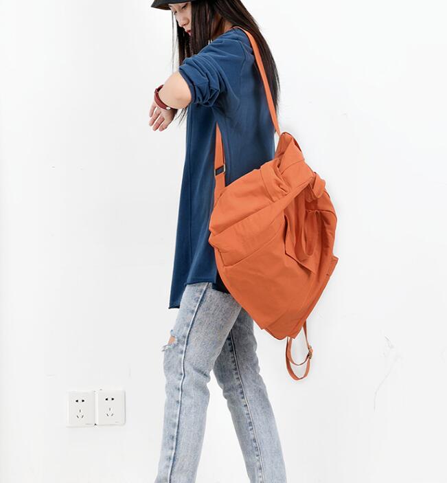 Lässiger großer Rucksack für Damen, Handtasche, Schultertasche, schlichtes Design