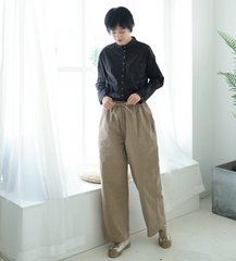 Cotton Women Casual Wide Leg Linen Pants SJ981107