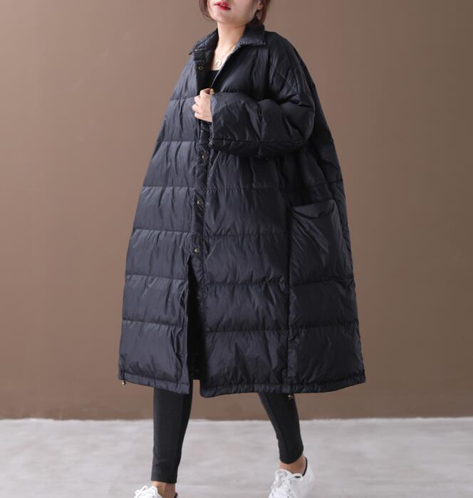 A-Linie Damen Winter Lose Seitentaschen Daunenjacke Damen Daunenmäntel