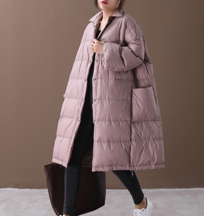 A-Linie Damen Winter Lose Seitentaschen Daunenjacke Damen Daunenmäntel