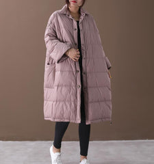 A-Linie Damen Winter Lose Seitentaschen Daunenjacke Damen Daunenmäntel