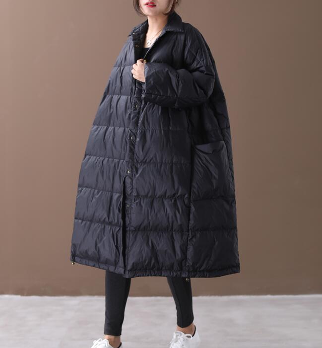 A-Linie Damen Winter Lose Seitentaschen Daunenjacke Damen Daunenmäntel