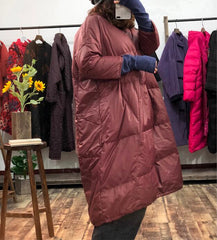 Bud Style Lange Winter-Daunenjacke für Damen, Daunenmäntel